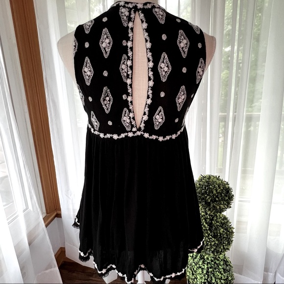 Free People Diamond Embroidered Tunic Black Size XS - Picture 10 of 16